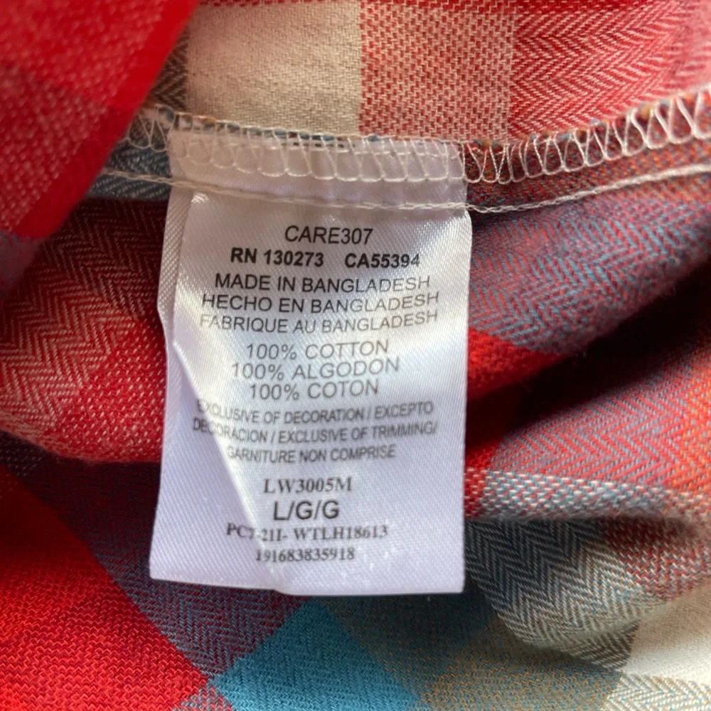 Wrangler Retro Plaid Top With Hood Women’s Large - Picture 5 of 10